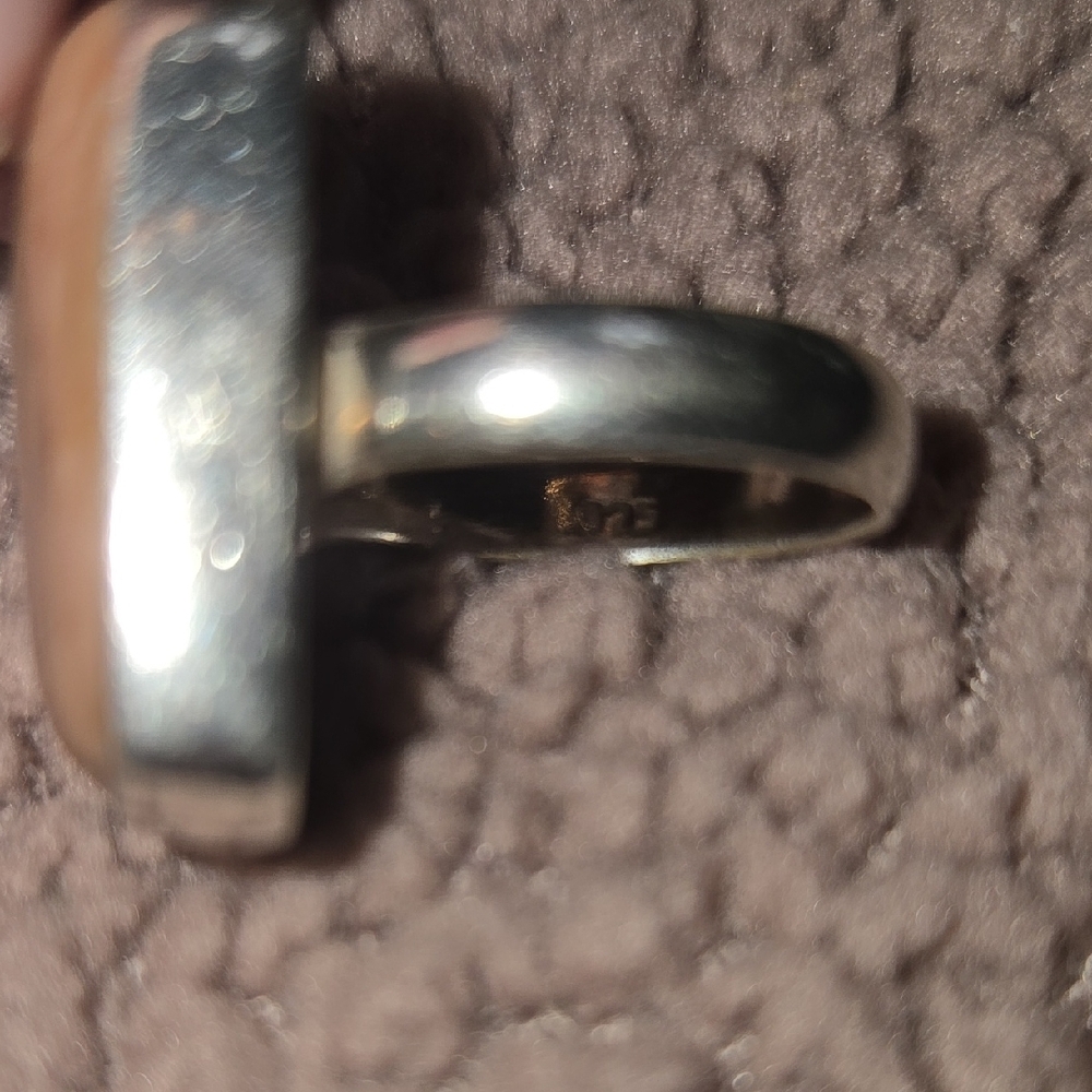 Brown Rectangular Stone Ring - image 7